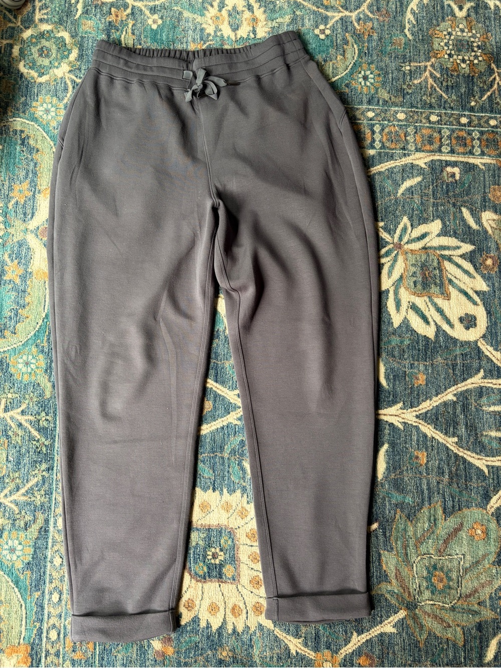SPANX Women's Drawstring Jogger Sweatpants Indigo blue